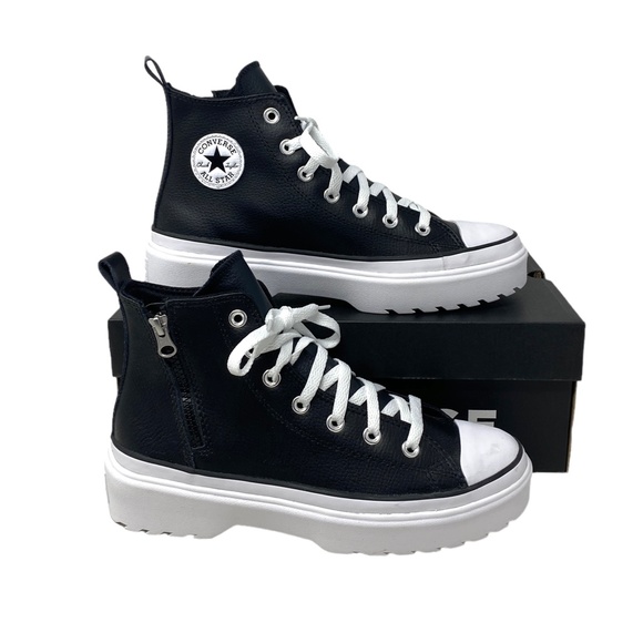 Converse Chuck Taylor Lugged Lift Platform Leather Casual Shoe Kid Women A05540C - Picture 4 of 10